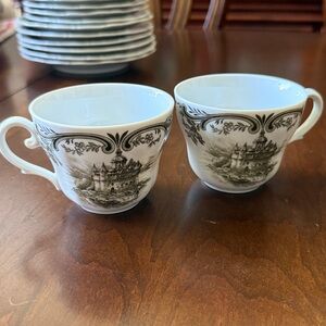 Bavaria Porcelain Seltmann Weiden Baroque Rheingau lot of 2 tea cups